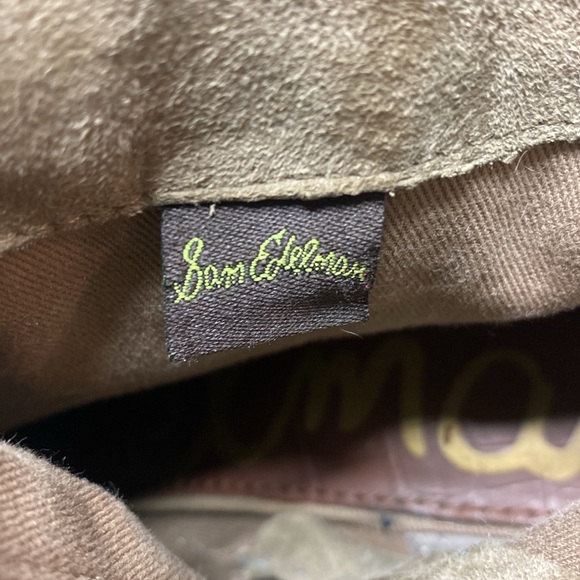 Sam Edleman Khaki leather booties with fringe details size 9 - Picture 7 of 7